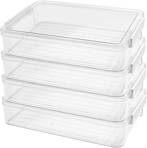 Vista 9 de Almacenamiento de papel para álbumes de recortes A4, caja de almacenamiento de fotos, caja de archivo de plástico (azul)