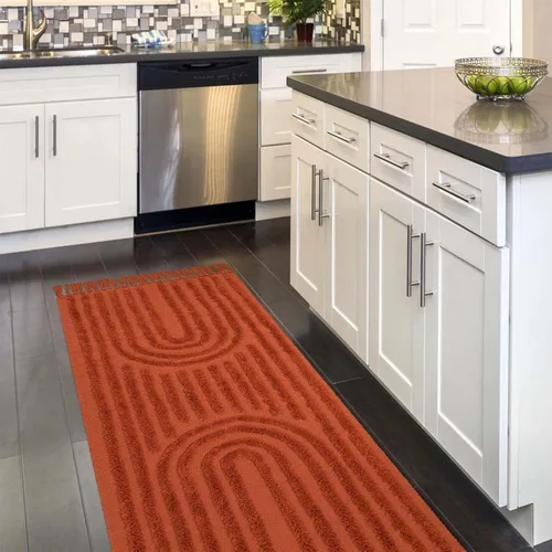 Vista 10 de LEEVNA - Alfombra de baño lavable estilo bohemio de 2 x 3 pulgadas, tejida