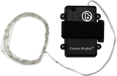 Vista 2 de Brightz CosmicBrightz - Cuerda de luz LED para marco de bicicleta, cuerda de 6.5 pies, funciona con pilas con interruptor de encendido/apagado Rosa