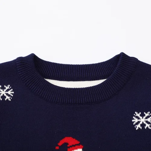 Vista 2 de ZHICHUANG Chándal a la moda para niños y niñas, suéteres de Navidad de punto para año, lindo tul para fiestas, para niños de 7 a 8 años