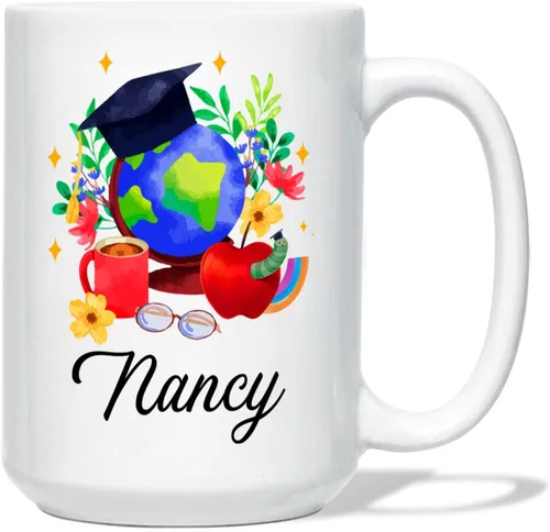 Vista 16 de Taza de café personalizada, taza de artista, regalo de artista para mujeres u hombres, regalos para artistas, taza para amantes del arte, taza
