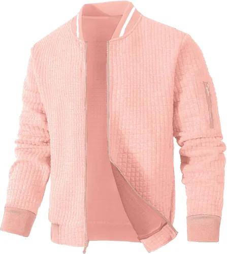 Vista 13 de Chaqueta ligera para hombre, chaqueta bomber casual, chaqueta universitaria