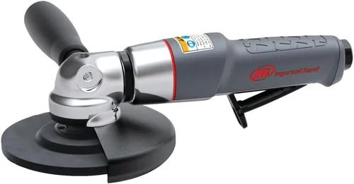 Vista 3 de Ingersoll Rand Amoladora angular de aire extendida 444, rueda tipo 27 de 4 pulgadas, 14,000 RPM, 0.9 HP, rosca 3/8"-24, escape trasero