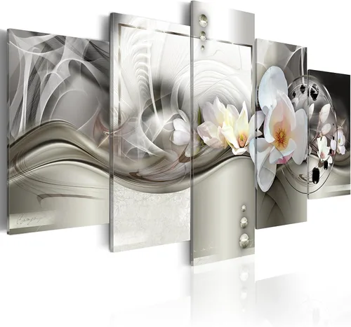 Vista 19 de Lienzo decorativo con impresión artística de diseño de orquídea de Artgeist Orquídea #01