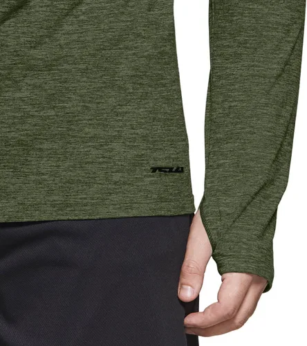 Vista 5 de TSLA Sudadera con capucha de manga larga para hombre, sudadera deportiva ligera, de rendimiento activo con capucha