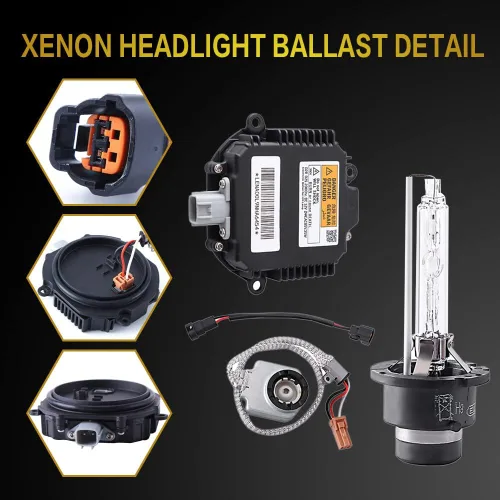 Vista 3 de 28474-89904 Unidad de control de balasto de faro delantero Xenon HID con encendedor y bombilla D2S, compatible con Infiniti EX35 FX35 QX56 QX60 QX70