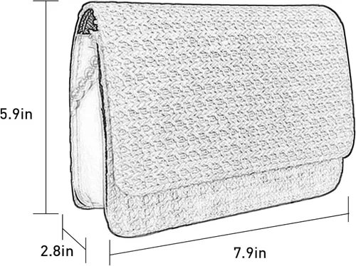 Vista 5 de CHARMORE Bolso cruzado para mujer, pequeño bolso de paja para playa, bolso de hombro tejido elegante, bolsos de viaje