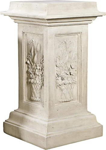 Vista 9 de Design Toscano KY992 Chatsworth Manor Neoclásico Pedestal Columna Soporte para Plantas, Piedra Antigua