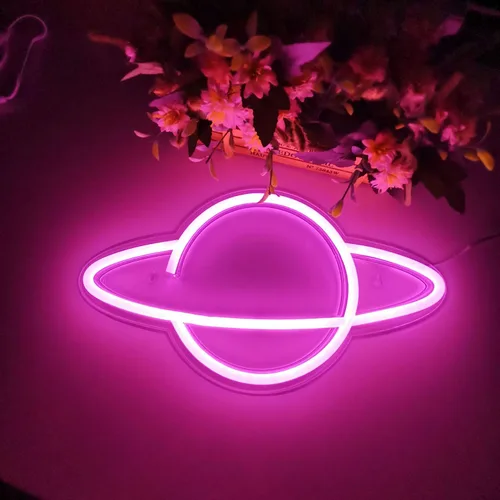 Vista 21 de Letrero de luz de neón LED con luces nocturnas funciona con USB, letrero decorativo de marquesina para bar, pub, tienda, club, garaje, hogar Ahoha