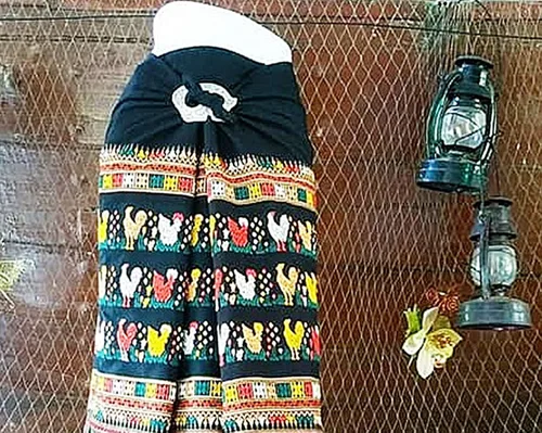 Vista 3 de PunPund Cinturón de clip tailandés con hebilla grabada, chapado en plata para falda, bufanda, corbatas, estilo elefante, disfraz de tailandia