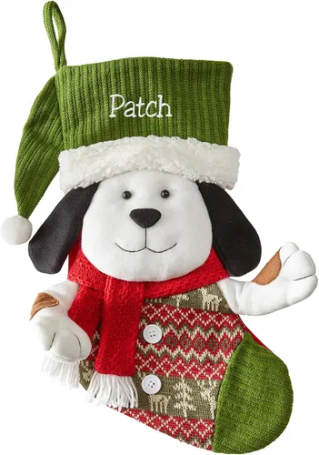 Vista 9 de Let's Make Memories Calcetín navideño de peluche 3D personalizado para mascotas - Bordado - para gatos - Peces