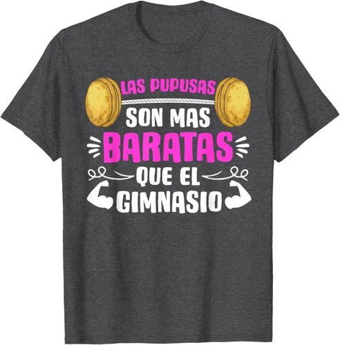 Vista 9 de Las Pupusas Que El Gimnasio - Camiseta salvadoreña salvadoreña, Negro, S
