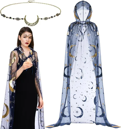 Vista 8 de Toulite 2 piezas de disfraz de bruja de Halloween para mujer Negro