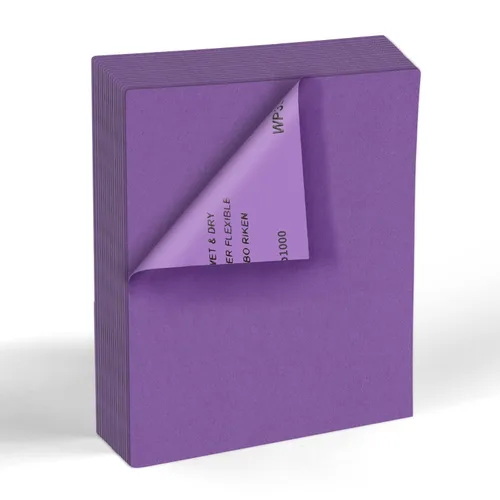 Vista 11 de 20 hojas de papel de lija de grano 80 de 9 x 11 pulgadas, papel de arena abrasiva de alúmina fundida blanca de alto rendimiento para madera, metal