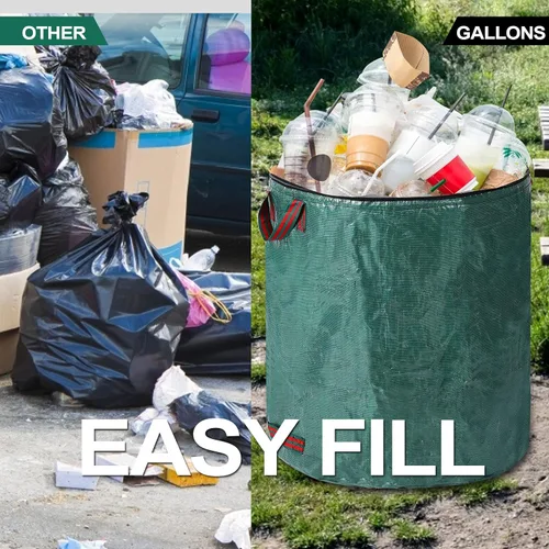 Vista 5 de Bolsas de basura de jardín de 132 galones y bolsas de basura de jardín de 72 galones