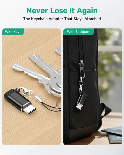 Vista 6 de Paquete de 4 adaptadores Lightning a USB C para iPhone 15/16 Pro Max/Plus, Samsung S24, iPad Air, carga rápida y transferencia de datos, cable
