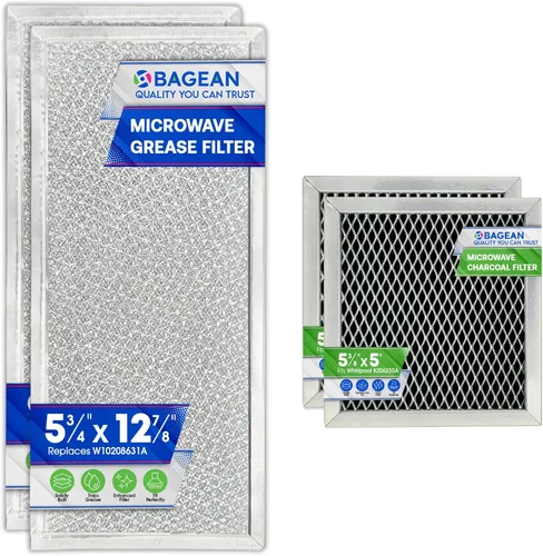 Vista 7 de Bagean Filtro de Ventilación de Microondas para Grasa W10208631A y Carbón 8206230A Filtro de Repuesto para Microondas Whirlpool Paquete Combinado