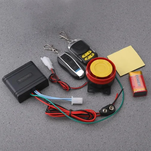 Vista 8 de Sistema de alarma de motocicleta Sistema de seguridad antirrobo con control remoto doble 12v universal