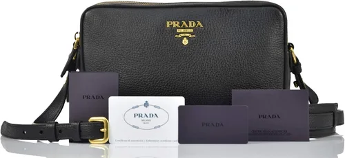 Vista 9 de Prada Bolso bandolera Vitello Phenix de piel negra para mujer 1BH079