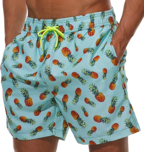 Vista 2 de ECGK Bañador para hombre de secado rápido con forro de malla y trajes de baño divertidos