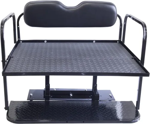 Vista 4 de Club Car DS (modelos 00.5-Up) Kit de asiento trasero abatible para carrito de golf con marco de acero