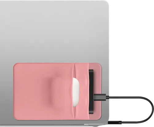 Vista 15 de kwmobile Funda elástica compatible con SanDisk Portable SSD, Samsung T7, Crucial X8, HDD, funda de elastano elástico, soporte externo para SSD