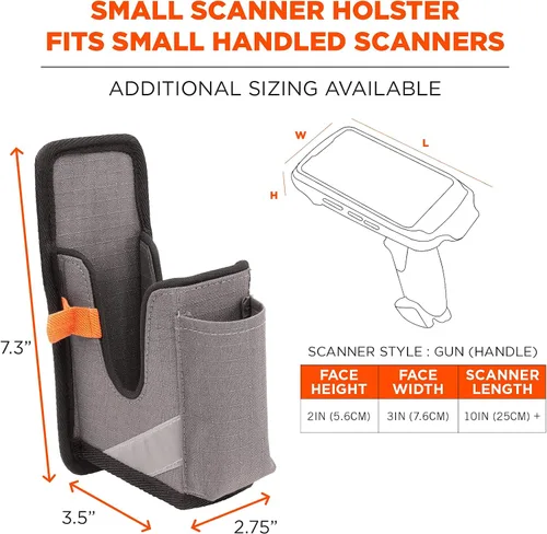 Vista 6 de Ergodyne Squids 5541 - Funda para escáner de código de barras para computadoras móviles con agarre de pistola, soporte para escáneres de código