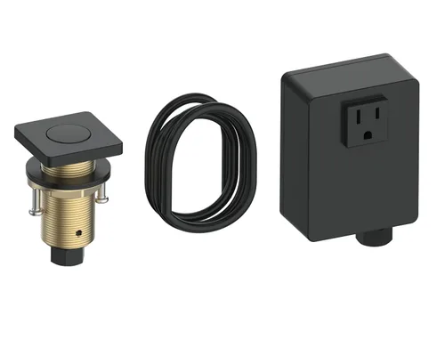 Vista 8 de Kit de interruptor de aire de latón cromado, botón inalámbrico para fregadero superior para eliminación de residuos de basura y alimentos