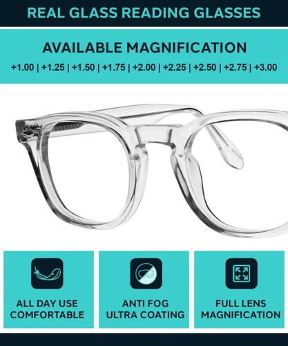 Vista 2 de PS PHILLIPS SAFETY PRODUCTS INC. Gafas de lectura de cristal real en marco Vistanza 1212