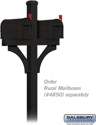 Vista 5 de Salsbury Industries 4377BLK Kit de brazo de repuesto para poste de lujo para 1 buzón de carretera, color negro