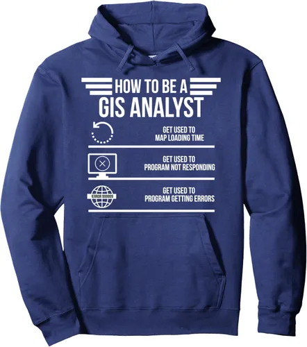 Vista 5 de How to be a GIS Analyst Funny GIS Analyst Gift Pullover Hoodie, Negro