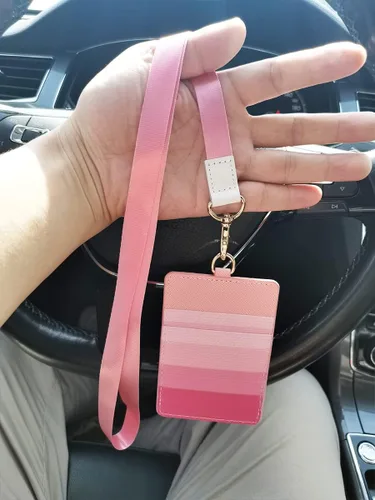 Vista 4 de TOOLIN Cartera elástica para tarjetas, cartera delgada vertical para tarjetas de crédito, cartera minimalista con bolsillo frontal para mujeres
