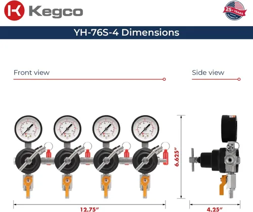 Vista 2 de Kegco Regulador secundario, calibre cuatro
