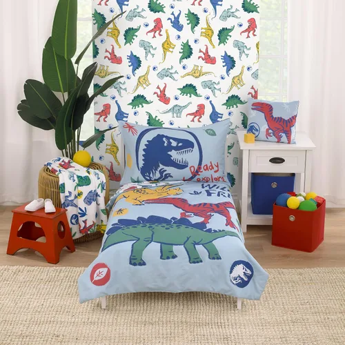 Vista 14 de NoJo DreamWorks Gabby's Dollhouse Dream It Up Arcoíris Multicolor Hora de Dormir - Juego de cama de 4 piezas para cama de niño pequeño - Edredón La