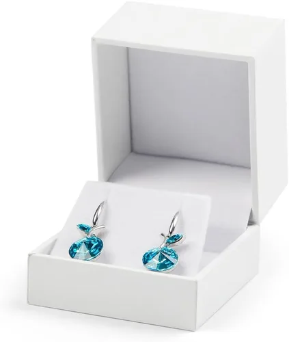Vista 13 de Oirlv Juego de joyas de terciopelo blanco caja de regalo anillo pendiente collar grande caja de almacenamiento