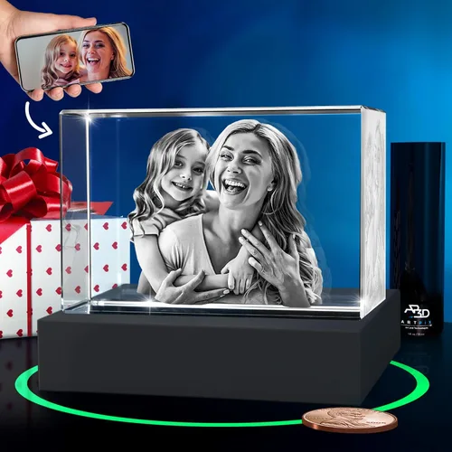 Vista 16 de ArtPix 3D Foto de cristal, regalos personalizados de Navidad para esposa, mujer, mamá, ella, él, hombres, madre, abuela, gran regalo personalizado