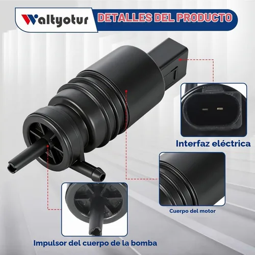 Vista 7 de waltyotur Bomba de lavador de parabrisas con retén de reemplazo para Ram 1500 2500 3500 2009-2017 68071576AA