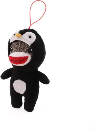 Vista 2 de Plushland Juguetes de peluche de Navidad, lindo calcetín suave Sockiez mono decoración de árbol de Navidad, bonito regalo de Navidad, adorno