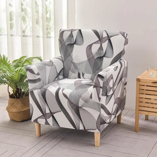 Vista 61 de LiveGo - Funda elástica para sillón de mediados de siglo moderno de 1 pieza, fundas de acento de jacquard para silla con brazos, fundas impermeables
