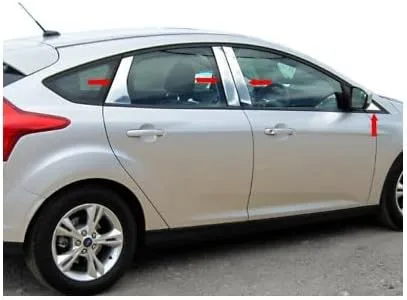 Vista 3 de Poste de pilar para Ford Focus 2012-2023 (acero inoxidable) (4 piezas)