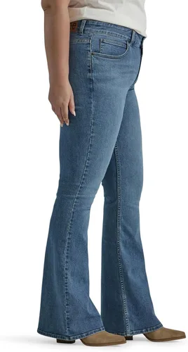 Vista 2 de Lee Jeans acampanados legendarios de talle medio para mujer, talla grande