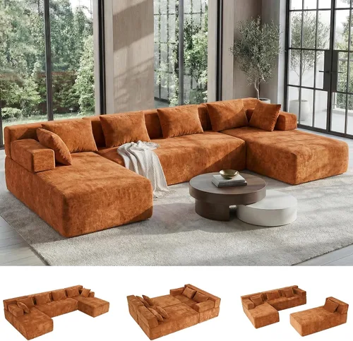 Vista 17 de MONVANE Sofá cama convertible de 55.5 pulgadas, sofá cama 2 en 1 sin hueso con bolsillo de almacenamiento, cómodo sofá de asiento profundo