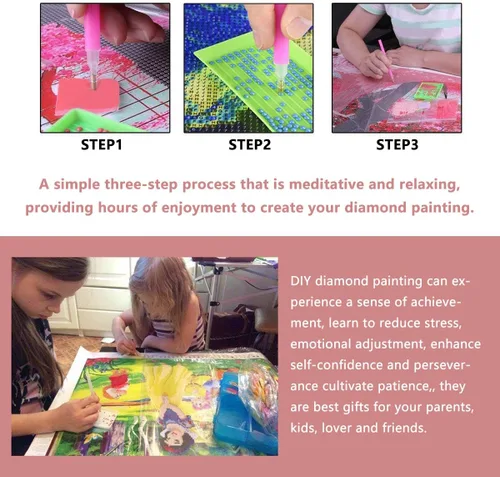 Vista 7 de Diymood DIY Kits de pintura de diamantes 5D para adultos Baloncesto - Kits de arte de diamantes para adultos Llama Taladro completo redondo