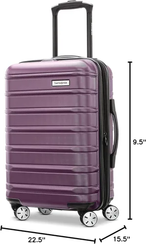 Vista 7 de Samsonite Omni 2 - Equipaje rígido extensible con ruedas giratorias, Púrpura
