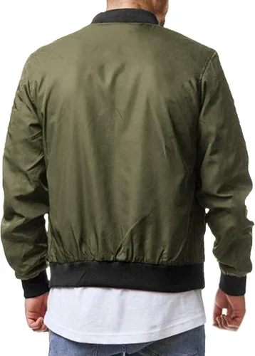 Vista 2 de COOFANDY Chaqueta bomber para hombre, ligera, casual, softshell y rompevientos