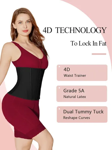 Vista 7 de SHAPSHE Entrenador de cintura para mujer, faja deportiva de entrenamiento con cremallera, moldeador de cuerpo para control de abdomen