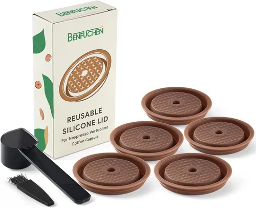 Vista 10 de Cápsulas Vertuo reutilizables 2 unidades + cápsulas Vertuoline recargables vacías - 80+150+7.8 fl oz cada 3 piezas para máquina de café Vertuoline