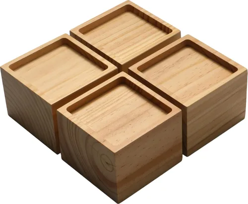 Vista 15 de Elevadores de muebles de cama de madera Lufia de 1 pulgada, elevadores de muebles de madera de pino macizo: mejora la durabilidad, la comodidad