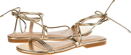 Vista 5 de The Drop Women's Samantha Flat Strappy Lace-up Sandal