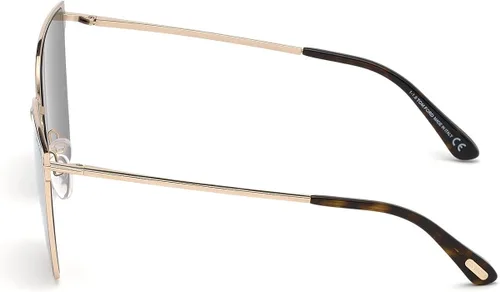 Vista 2 de Tom Ford FT0653 28C Brillante Oro Rosa Helena Gatos Ojos Gafas De Sol Categoría 3